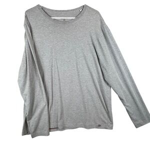 Rhone Mens XL‎ Gray Long Sleeve Crew Neck T Shirt Made in Peru Athleisure